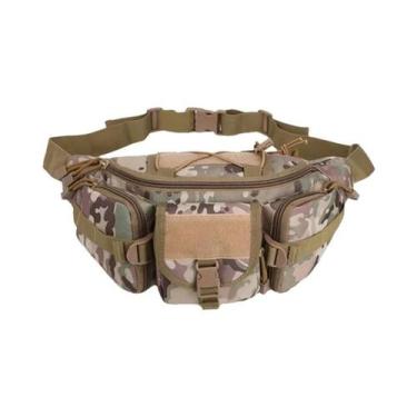 Imagem de Bolsa De Cintura Tática Masculina Impermeável Camuflada Para Caça, Cam