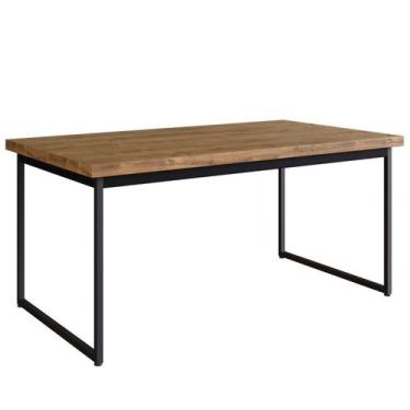 Imagem de Mesa para Cozinha Oxford 160cm x 90cm Marrom/Woodmel - Metta Mobili
