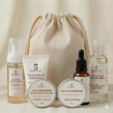 Imagem de Kit Facial Natural Linha Água De Arroz - Solini