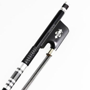 Imagem de Arco para Viola VINGOBOW 4/4 Fibra de Carbono Cabelo Preto e Branco