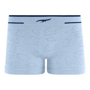 Imagem de Cueca boxer Infantil sem Costura Dinossauro Azul Claro - Zee Rucci, G
