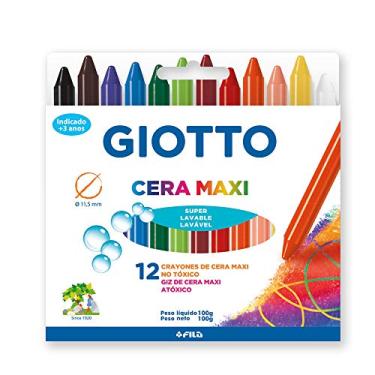 Imagem de GIOTTO Cera Maxi Giz Cera Estojo com 12 Cores