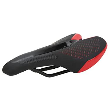 Imagem de Selim para mountain bike, design ergonômico Assento de bicicleta de boa elasticidade para mountain bike para road bike(911 preto vermelho)