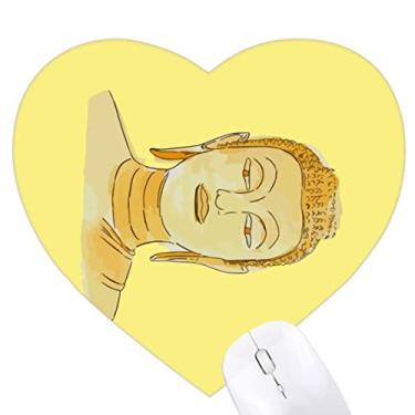 Imagem de Blessing Pinch body staring retrato coração Mousepad Tapete de borracha para escritório