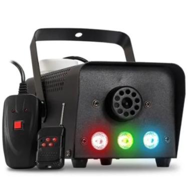 Imagem de Maquina De Fumaça 3 Leds Rgb Controle para Aniversario