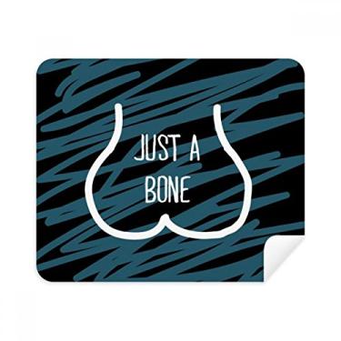 Imagem de Just Bone – Pano de limpeza azul com desenho divertido de 2 peças de tecido de camurça