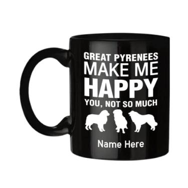 Imagem de Caneca personalizada Great Pyrenees, Great Pyrenees Make Me Happy , Great Pyrenees, Great Pyrenees, Great Pyrenees, e Natal, Caneca Great Pyrenees com nome personalizado
