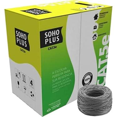 Imagem de 25 Metros de Cabo Rede Lan Utp Cat5e Furukawa Sohoplus U/UTP COR: CINZA
