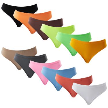 Imagem de Calcinha Trifil Biquini Kit com 12, Branco/Preto/Macadâmia/Marrom/Azul/Laranja/Verde/Amarelo/Rosa/Cinza/Amarelo alaranjado/Pink, GRA