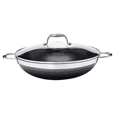Imagem de Panela Wok em aço Inox 34cm 5l Oxford Hive