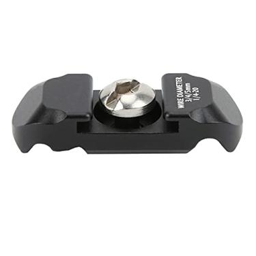 Imagem de Gaiola L Placa Grampo, Liga de Alumínio Preto Resistência ao Desgaste Câmera Compacta Gaiola L Placa Cabo Grampo para Microfone para Cabo de Câmera
