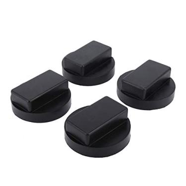 Imagem de AuInLand Pacote com 4 Jack Pad para BMW, adaptador preto quadrado de poliuretano para trilho