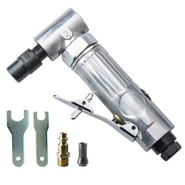 Imagem de Moedor a ar com ângulo de 90° de 1/10.2 cm, mini esmerilhadeira pneumática, moedor compacto movido a ar para moer, polir, portar e rebarbar - acabamento polido