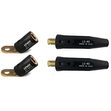 Imagem de Combo: 2 cada terminais Lenco 08030 CT-40FA e 2 conectores de cabo LC-40 05053 para tamanhos de cabo 1/0-2/0
