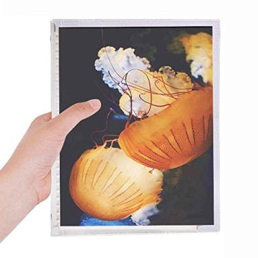 Imagem de Caderno de organização marinha tropical água-viva diário de folhas soltas recarregável, artigos de papelaria