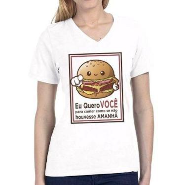 Imagem de Camiseta Camisa Hamburger Engraçada Meme 4078 - Vetor Camisaria