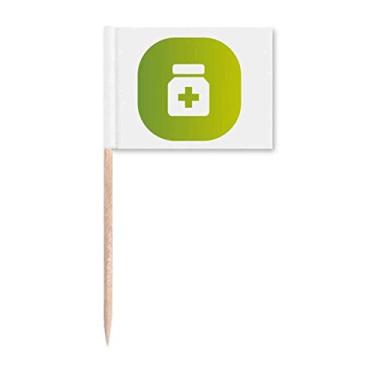 Imagem de Marcador de palito de dente com ícone de esverdeamento de circulação para decoração de festa