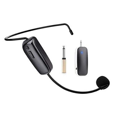 Imagem de Microfone Headset para Falar,Microfone sem fio UHF - Alcance de 100 pés para amplificador de voz, alto-falantes de palco, professor, guias turísticos, instrutor de