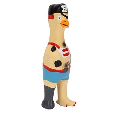 Imagem de Brinquedos para Cães Squeaky Chicken, Boa Elasticidade Brinquedos para Cães de Látex Squeaky Brinquedos para Cães de Natal Pequenos Brinquedos para Cães Resistentes (Frango Pirata)