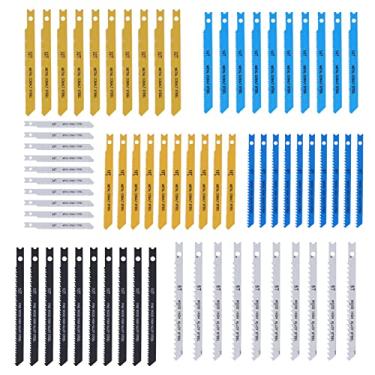 Imagem de Conjunto de Lâminas de Serra Tico-tico de 70 Peças, Conjunto de Lâminas de Serra Tico-tico Multiuso para Cortar Madeira Plástico Metal 6 8 10 14 18 24 32TPI