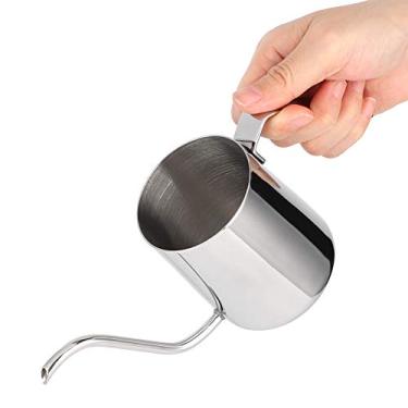 Imagem de Garrafa de café antiferrugem de bico longo 250ml, cafeteira de aço inoxidável, escritório de cafeteria para cozinha doméstica (sem tampa)