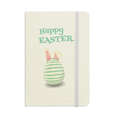 Imagem de Caderno com listras de ovos Happy Easter Religion Festival Oficial de tecido rígido Agenda Clássico