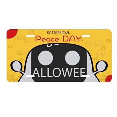 Imagem de DIYthinker Placa de carro simples caveira de Halloween decoração de carro dia da paz