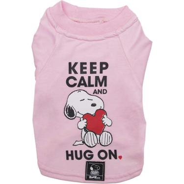 Imagem de Camiseta Zooz Pets Keep Calm Hug On Rosa - Tam. PP