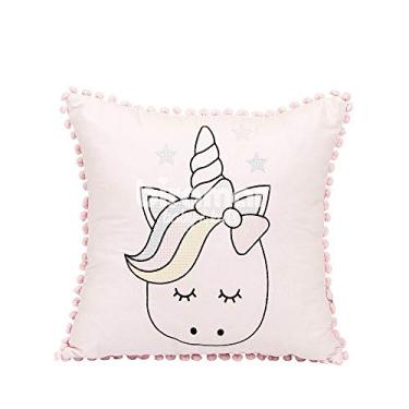 Imagem de Almofada Pompom - Unicórnio Rosa, Biramar Baby, Rosa