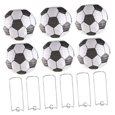 Imagem de Veemoon 6 Unidades Lanterna De Papel De Futebol Lanternas De Papel De Futebol Lanternas De Papel Redondas Lanterna Japonesa Pendurada Lanterna Do Festival Papel Pendurado Origami Metal
