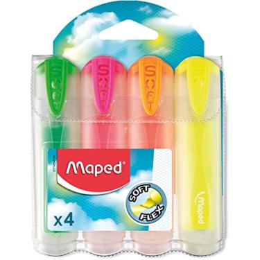 Imagem de Maped 745947 Fluo Peps Iluminadores macios translúcidos em envelope de 4 peças