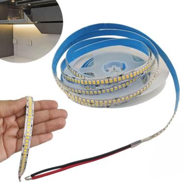 Imagem de Fita Led 5 Metros 240 Leds 3.000K 16W 12V Iluminaçao Sala Quarto Gesso Teto Rebaixado Sanca Decoraçao Casa Loja