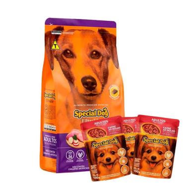 Imagem de RaçãoPara Cães Special Dog Ultralife Raças Pequenas Cães Adultos Frango e Arroz 15kg + Surpresa