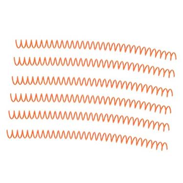 Imagem de Pente para Encadernação de Folhas, Bobina de Encadernação Em Espiral de Plástico Com 30 Furos de Grande Capacidade para Páginas (Laranja)