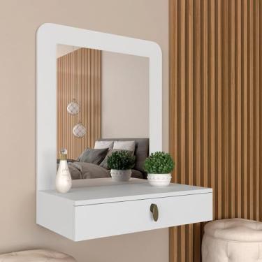 Imagem de Penteadeira Suspensa Com Espelho Mirella Branco - Móveis Arapongas Branco