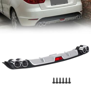 Imagem de Difusor Para-choque Traseiro Prata  Black Piano HB20 Fiesta
