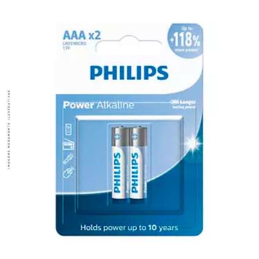 Imagem de Pilha Alcalina AAA Philips Com 2 Unidades - LR03P2B/59