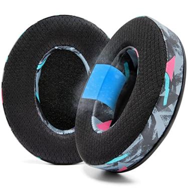 Imagem de Almofadas de gel de resfriamento WC Freeze - compatíveis com Cloud Hyperx, Steelseries Arctis, ATH M50X, Turtle Beach Stealth e muito mais | Black dos anos 90