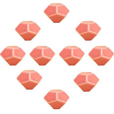 Imagem de Maçaneta de cerâmica em forma de concha de tartaruga branca, 10 peças, maçanetas de cor pura, armários de puxar, armário, guarda-roupa, cômoda, ferragens (rosa)