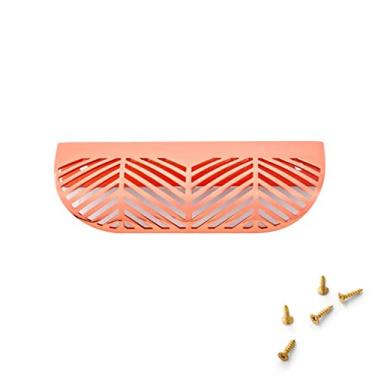 Imagem de Maçaneta de gaveta oculta de simplicidade moderna, maçanetas de porta de armário sem perfuração de latão puro, puxadores de cozinha de móveis, puxadores de cômoda de banheiro, com parafuso (centro de