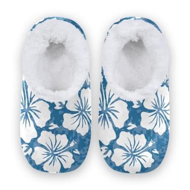 Imagem de CHIFIGNO Chinelos de neve para mulheres interiores, sapatos de casa masculinos, chinelos de quarto feminino M-XXL, Havaiana, X-Large
