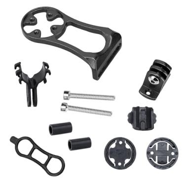 Imagem de beertoy Suporte de extensão para bicicletas de liga de alumínio, suporte de extensão de bicicleta de estrada, leve, suporte de luz para computador, suportes de luz leves para montagem em computador