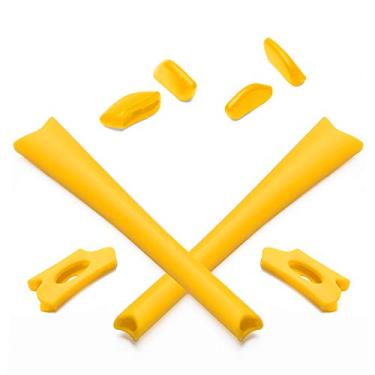 Imagem de Mryok Kits de substituição de fones de ouvido para óculos de sol Oakley Flak Jacket/Flak Jacket XLJ/Flak Jacket Asian Fit - Amarelo exclusivo