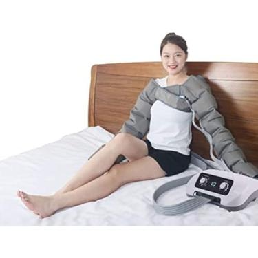 Imagem de Massageador de compressão de pernas para circulação, massageador de pernas de compressão de ar sequencial, sistema de terapia de circulação sanguínea e linfática, botas de recuperação de pés