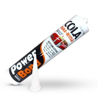 Imagem de Adesivo Cola Pu55 p/Vidros Automotivos Parabrisa Tubo 400g Pu Preto Silicone Selante Poliuretano Power Bond alta aderência e resistência