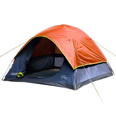 Imagem de Barraca de Camping Grande 4 Pessoas Coleman Tulum Laranja e Azul