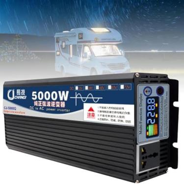 Imagem de 3000W 4000W 5000W Inversor De Onda Senoidal Pura - Tela Colorida Inteligente, Dc (12V/24V/48V/60V) Para Ac (110V/220V), Para Geladeira/Ar Condicionado 1,5P/Congelador,5000W-12V*-1