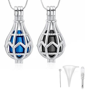 Imagem de Lembrança a céu aberto urna em forma de lágrima medalhão cinzas colar memorial joias de cremação joias funerárias suporte de cinzas, Aço inoxidável, Sem Pedra Preciosa