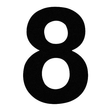 Imagem de COBATA Números de casa modernos - números de endereço residencial de aço inoxidável de 25,4 cm de altura/aparência flutuante/fácil de instalar/preto/número 8