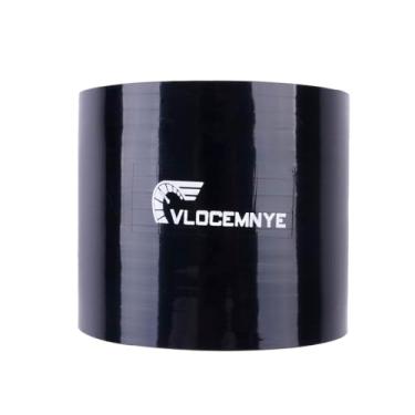 Imagem de VLOCEMNYE Mangueira de acoplador reto de silicone, ID (76 mm), comprimento 0,249 pés (76 mm), intercooler/acoplador de tubulação de admissão, mangueiras hidráulicas industriais/turbo reforçado/preto